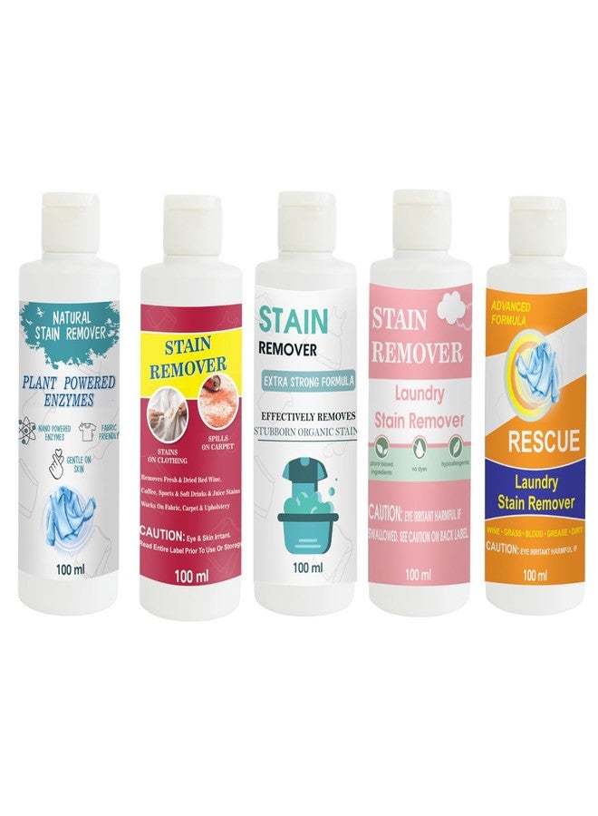 TOOVUS Stain Remover Combo Pack of Shirt, Red, Doll, Pink and Orange Stain Remover | Multi-Surface Cleaning Solution for Clothes, Fabrics, Upholstery (100 g Each) - Image 1